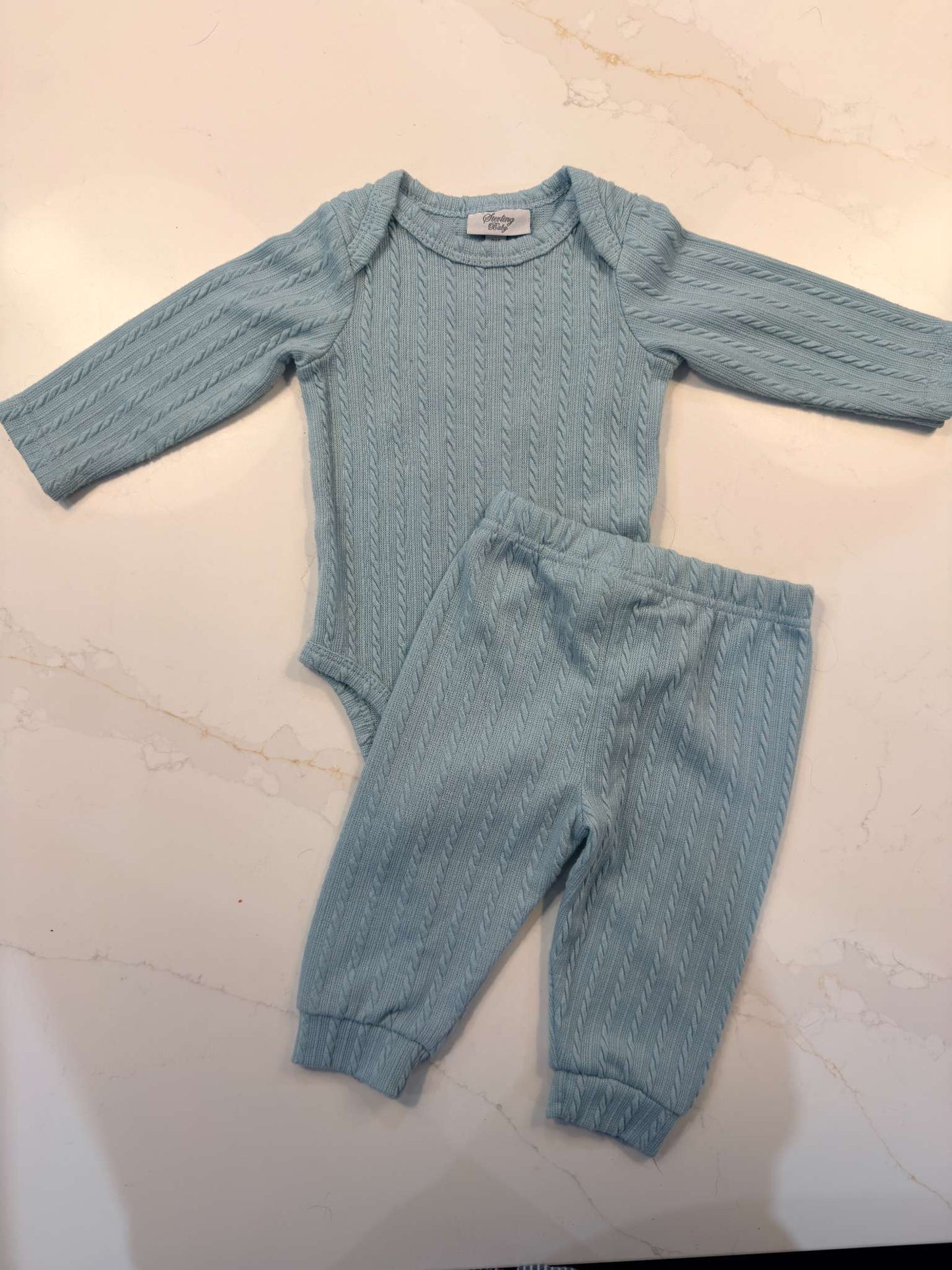 Blue 2-piece set , Kids 9 Month (6-9M)