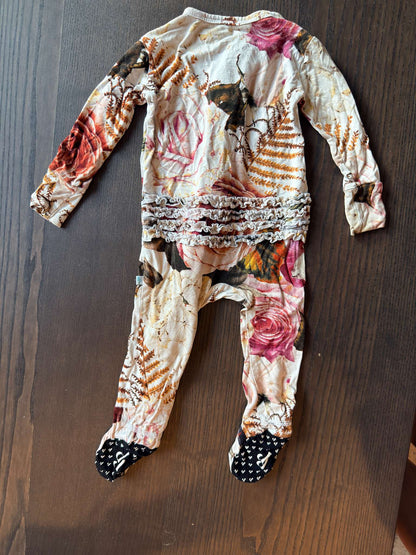 Posh Peanut Bamboo Floral Pajamas, Kids 12 Month (9-12M)