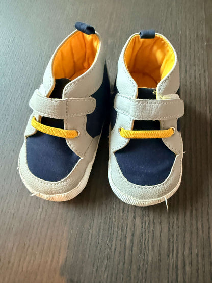 Grey, blue and yellow 6-9 month sneakers , Shoes 3.5 (Baby: 0-12 mth)