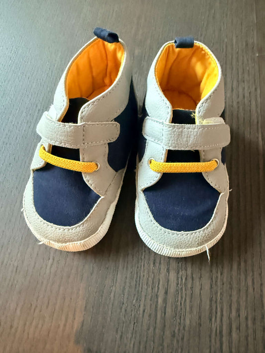 Grey, blue and yellow 6-9 month sneakers , Shoes 3.5 (Baby: 0-12 mth)