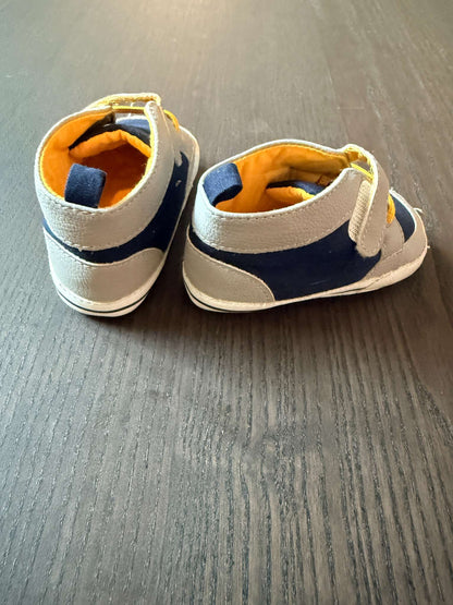 Grey, blue and yellow 6-9 month sneakers , Shoes 3.5 (Baby: 0-12 mth)