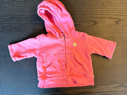 MEXX Pink Button Up Hoodie, Kids 3 Month (0-3M)