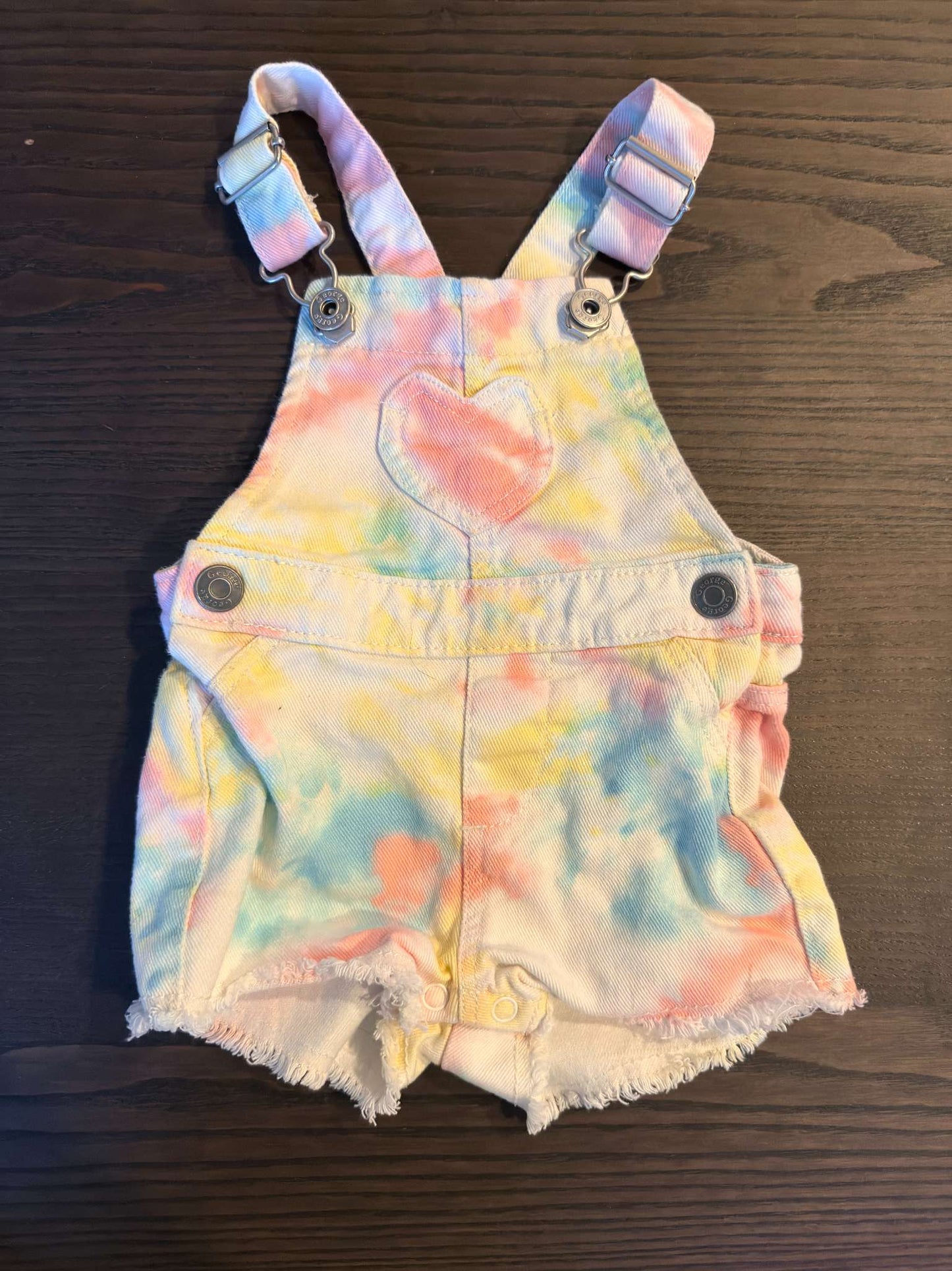Tie-dye short overalls, Kids 12 Month (9-12M)