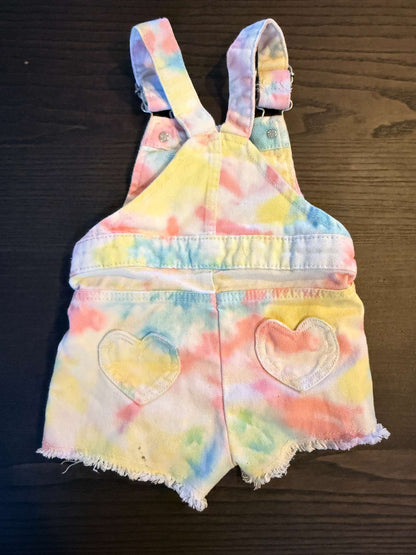 Tie-dye short overalls, Kids 12 Month (9-12M)