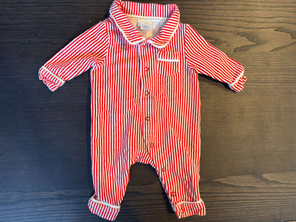 Indigo Red Striped Onesie, Kids 3 Month (0-3M)