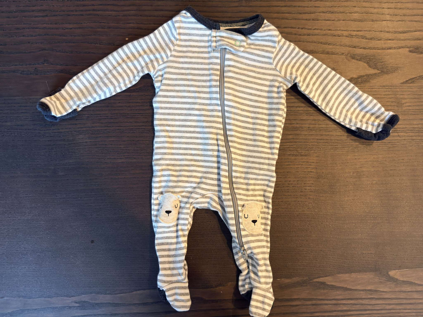 Striped Teddy Bear Pajamas, Kids 3 Month (0-3M)