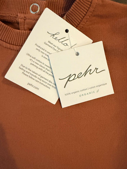 NWT Pehr 6-12 month Rust Red Terry Cloth Sweatshirt, Kids 12 Month (9-12M)