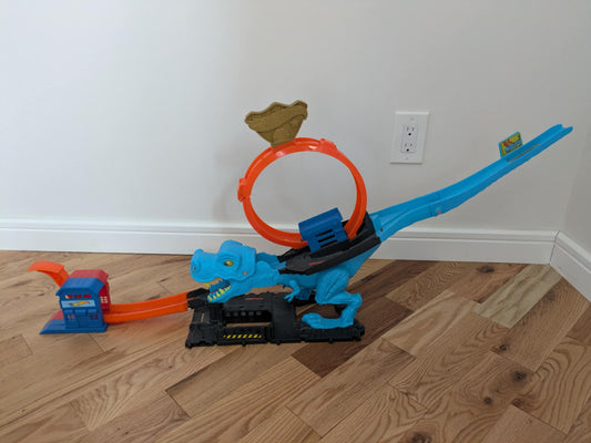 hot wheels city t rex chomp down