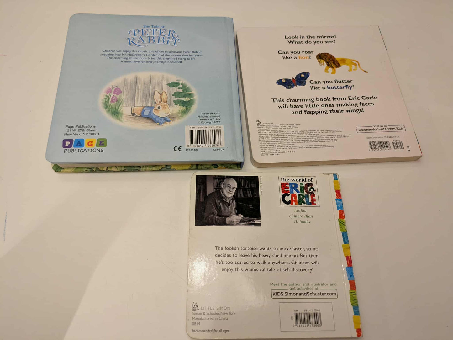 Eric Carle and Peter rabbit books