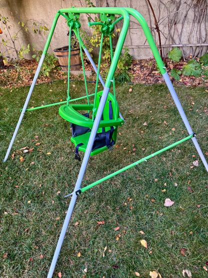 Outdoor metal swing