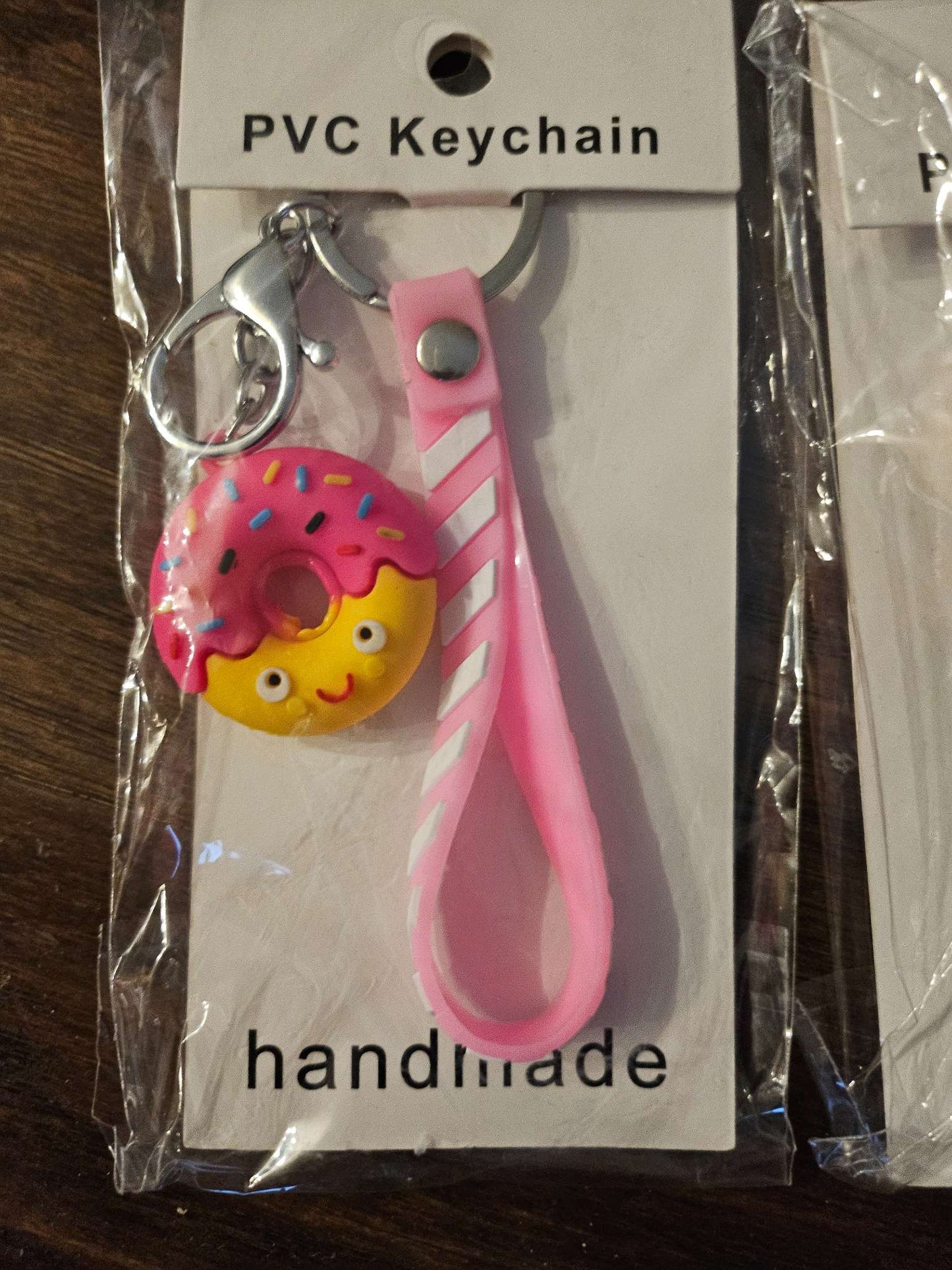 Lot of 3 Mini Soda Can & Donut Keychains NIP | Coca-Cola Fanta Cute Bag Charms