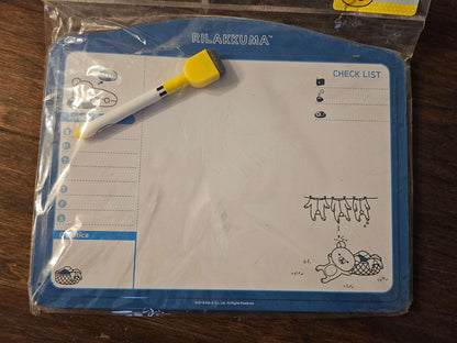 2018 San-X Rilakkuma Mini Dry Erase Board with Marker & Eraser NIP