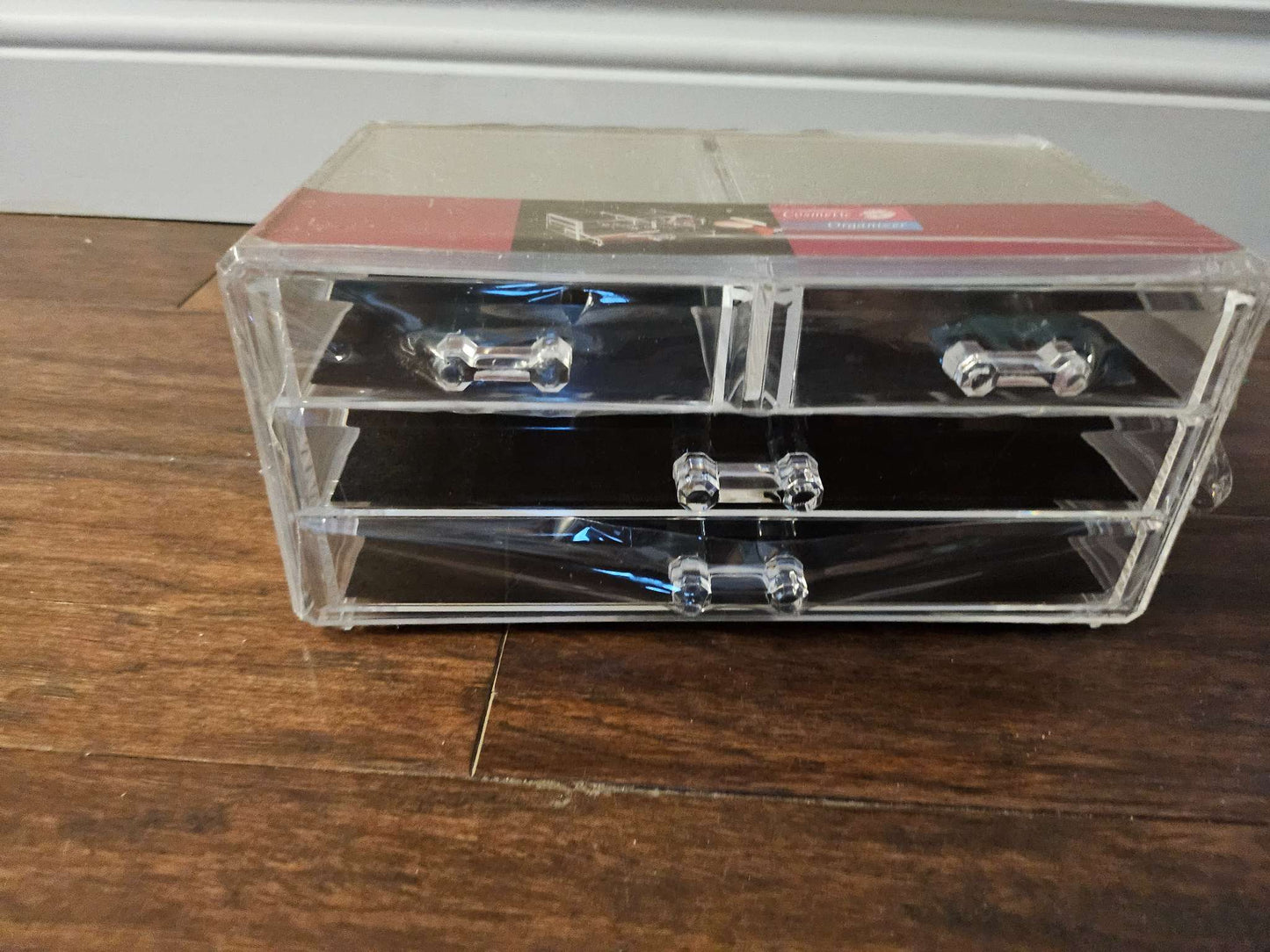 Clear Acrylic 4-Drawer Makeup Organizer Box NIP | Vanity Storage Case for Jewelry & Cosmetics