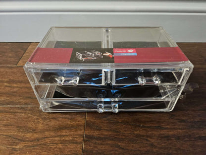 Clear Acrylic 4-Drawer Makeup Organizer Box NIP | Vanity Storage Case for Jewelry & Cosmetics