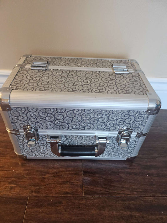 Silver Glitter Makeup Case