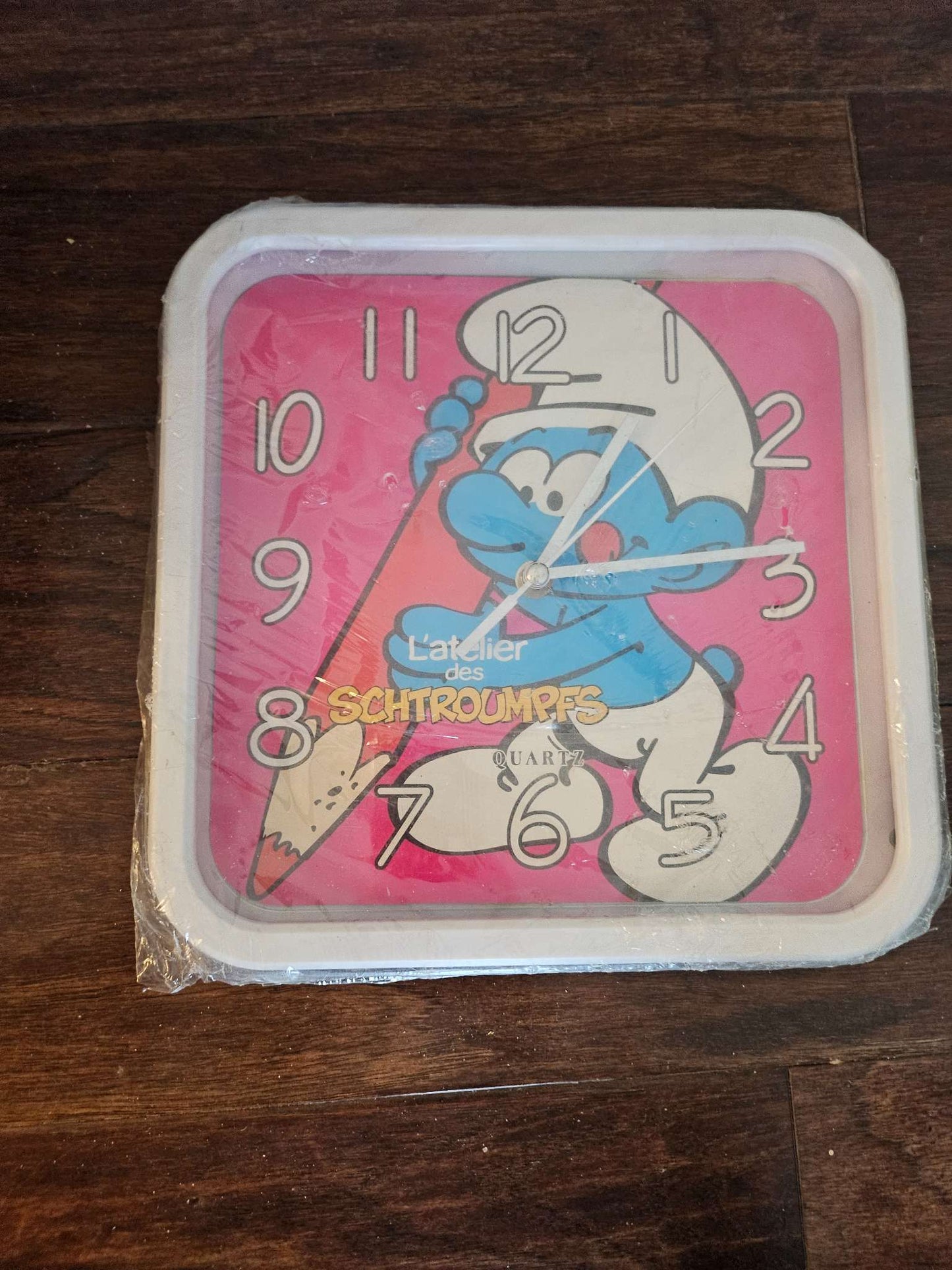Vintage Smurfs Quartz Wall Clock