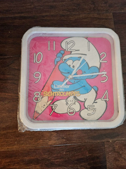 Vintage Smurfs Quartz Wall Clock