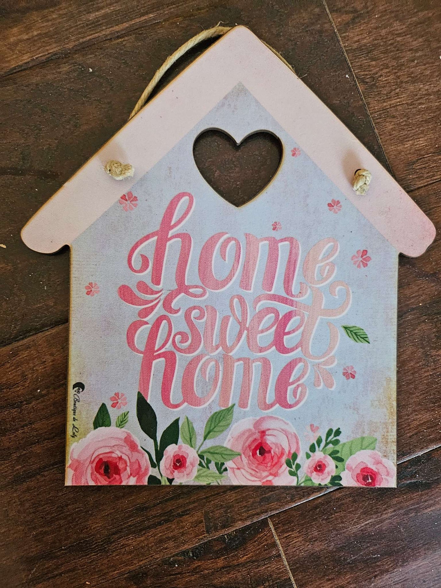 Home Sweet Home Floral Wall Sign