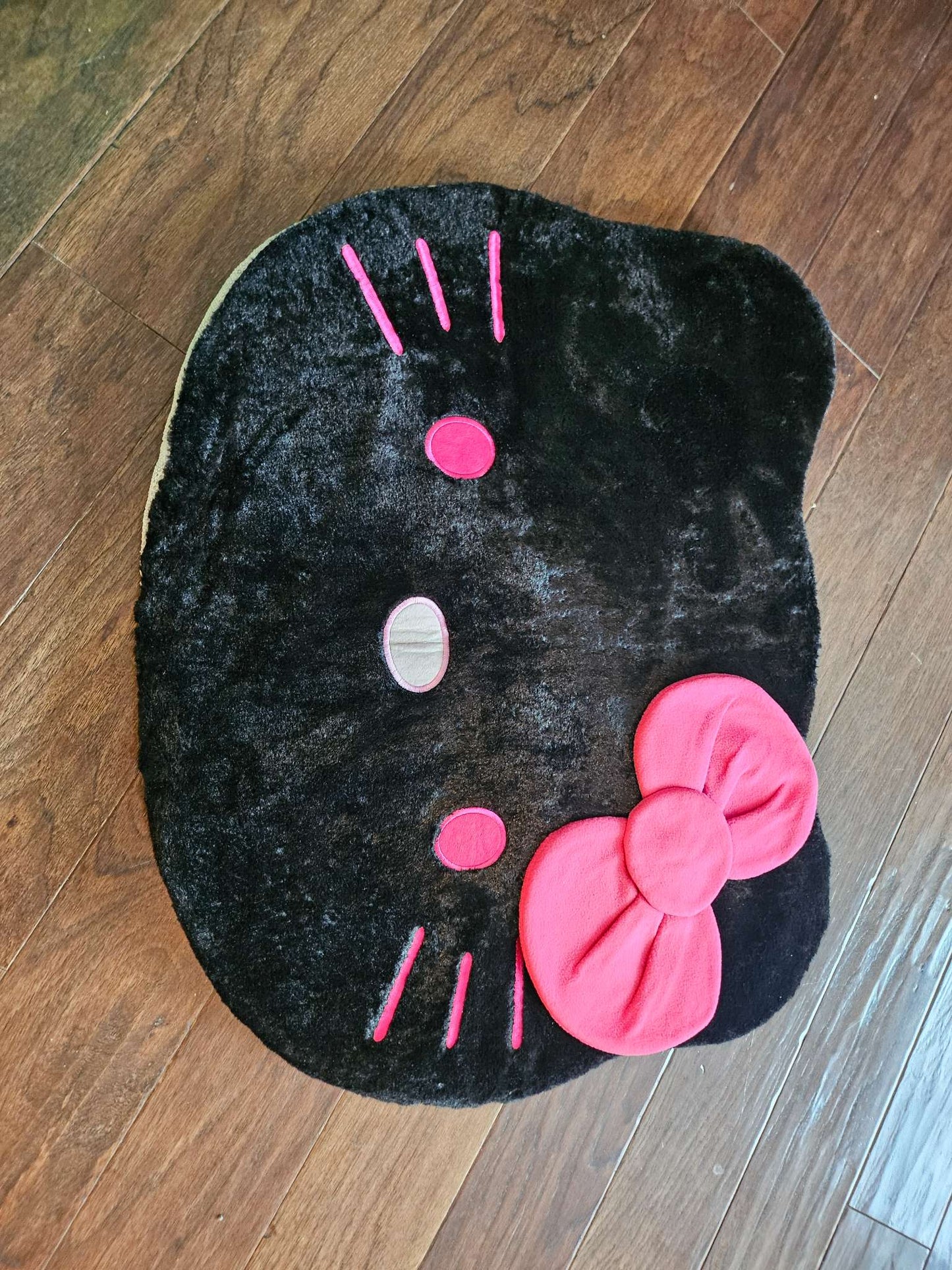 Hello Kitty Black and Pink Plush Rug