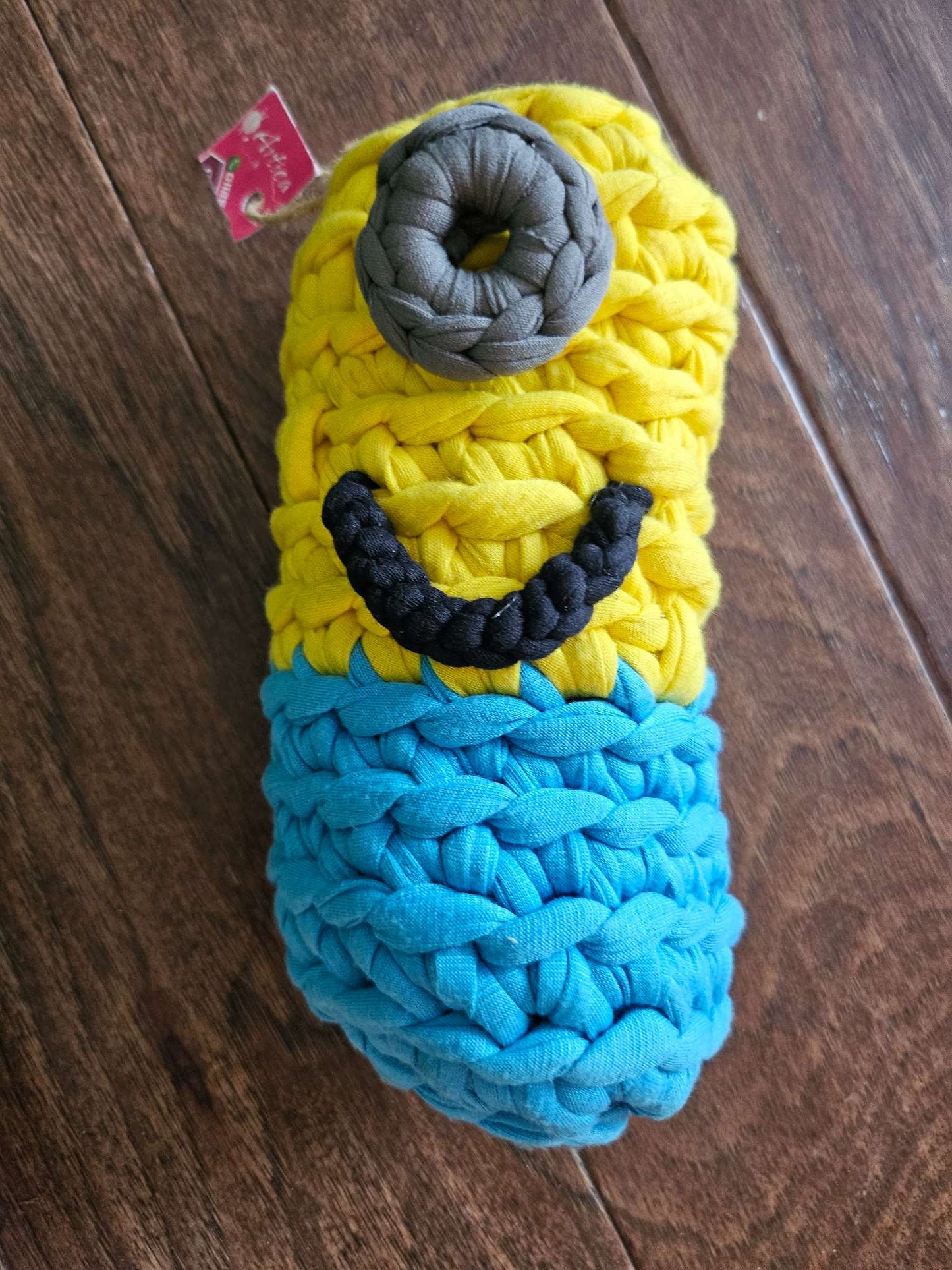 Handmade Minion Crochet Pencil Holder