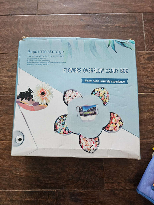 Petal Rotating Snack & Candy Tray | Phone Holder Flower Storage Box