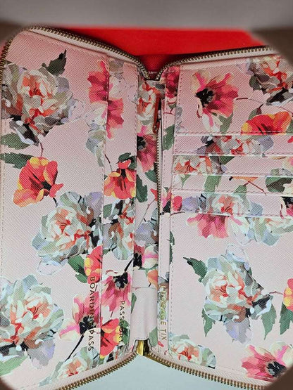 Love & Lore Floral Leather Travel Wallet