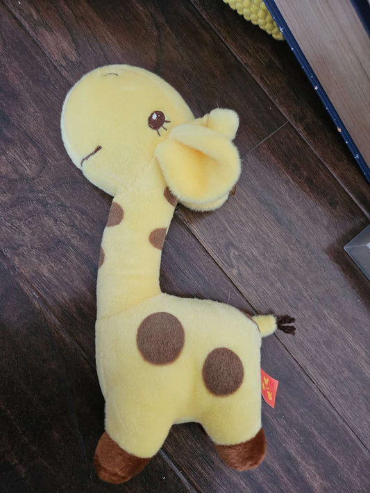 Soft Yellow Giraffe Stuffed Animal Plushie | Cute Sleepy Eye Giraffe