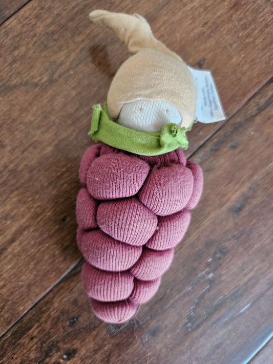 Under the Nile Organic Cotton Grape Bunch Plush | Soft Eco Baby Teether Toy