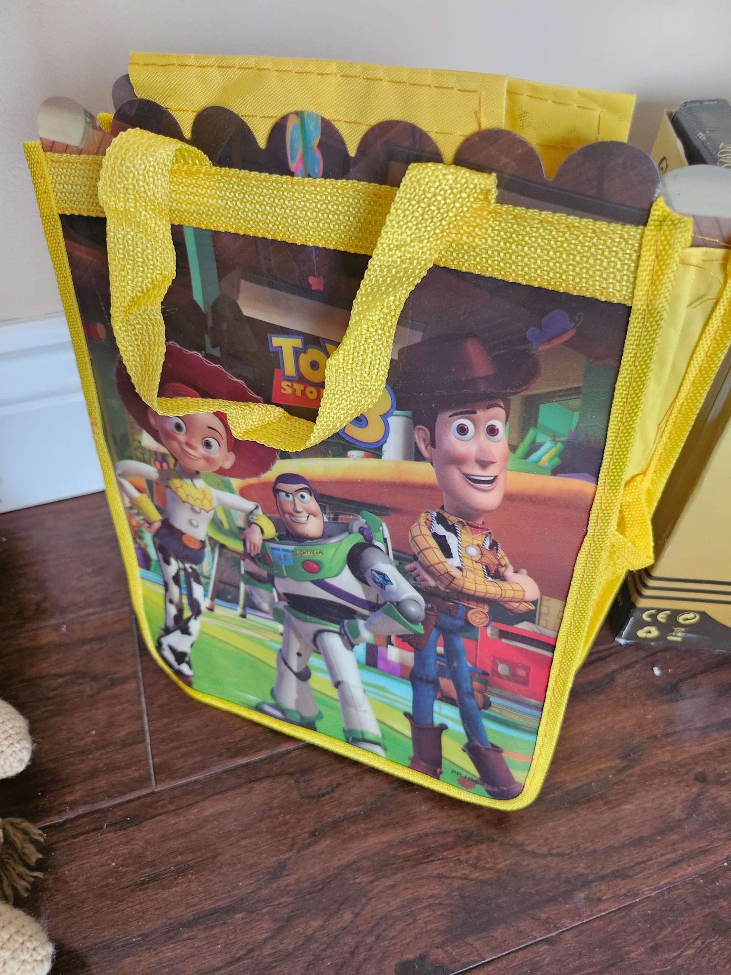Disney Toy Story 3 Small Reusable Tote Bag | Yellow Handle Snack Tote