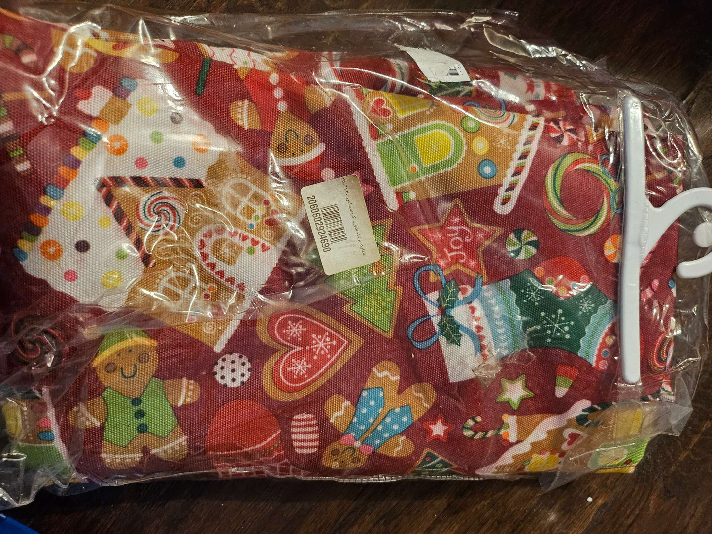 Holiday Christmas Gingerbread Man Curtain Panel NIP | Sweet Treats Red Window Drapery