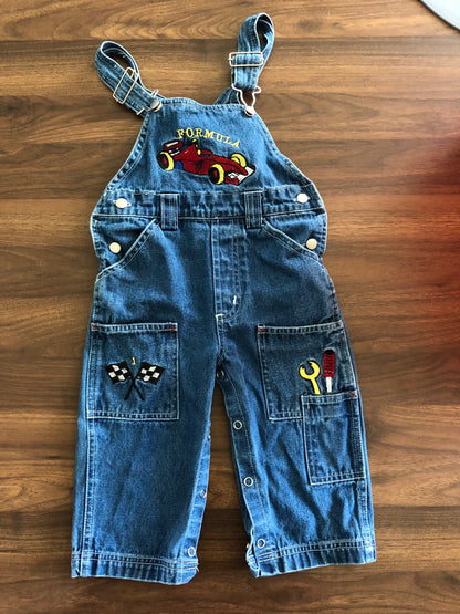 Toddler F1 Race Car Overalls, 12-18M, Kids 18 Month (12-18M)