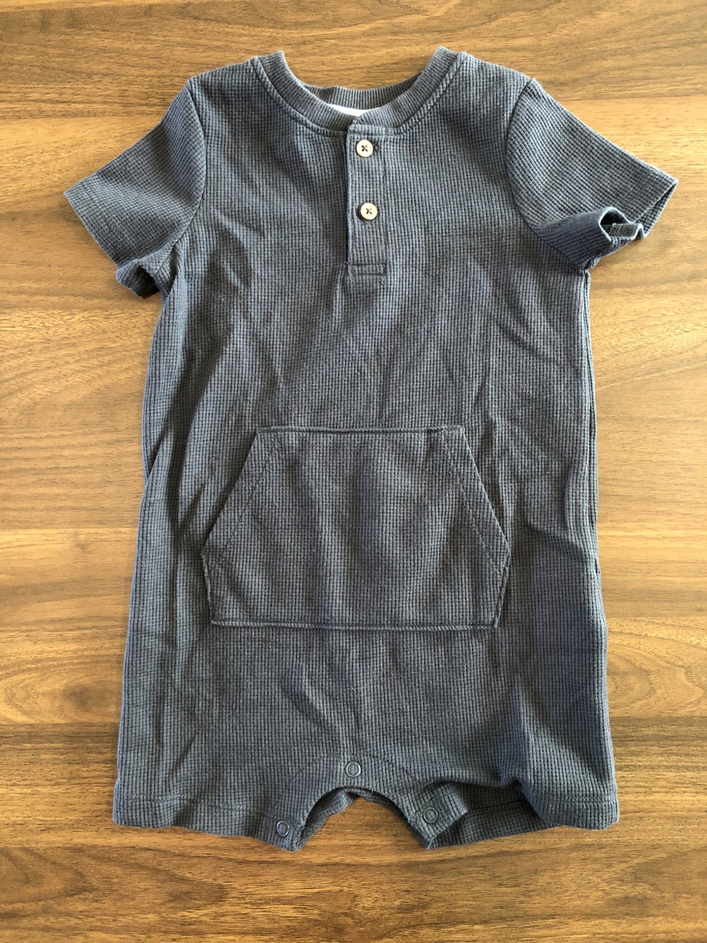 Toddler Short Sleeve Romper, dark grey, 18-24M, Kids 24 Month (18-24M)