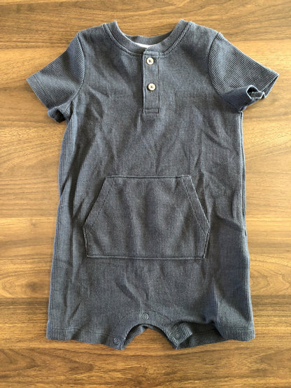 Toddler Short Sleeve Romper, dark grey, 18-24M, Kids 24 Month (18-24M)