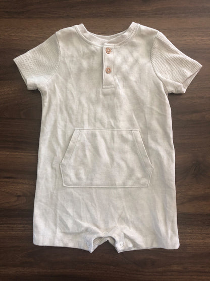 Toddler Short Sleeve Romper, cream color, 12-18M, Kids 18 Month (12-18M)