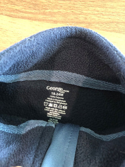 Toddler Fleece Zip Up Jacket, Dark Blue, 18-24M, Kids 24 Month (18-24M)