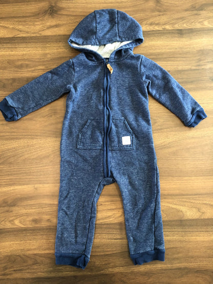 Toddler Fleece Bunting Suit, Blue, 18-24M, Kids 24 Month (18-24M)