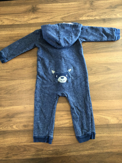 Toddler Fleece Bunting Suit, Blue, 18-24M, Kids 24 Month (18-24M)