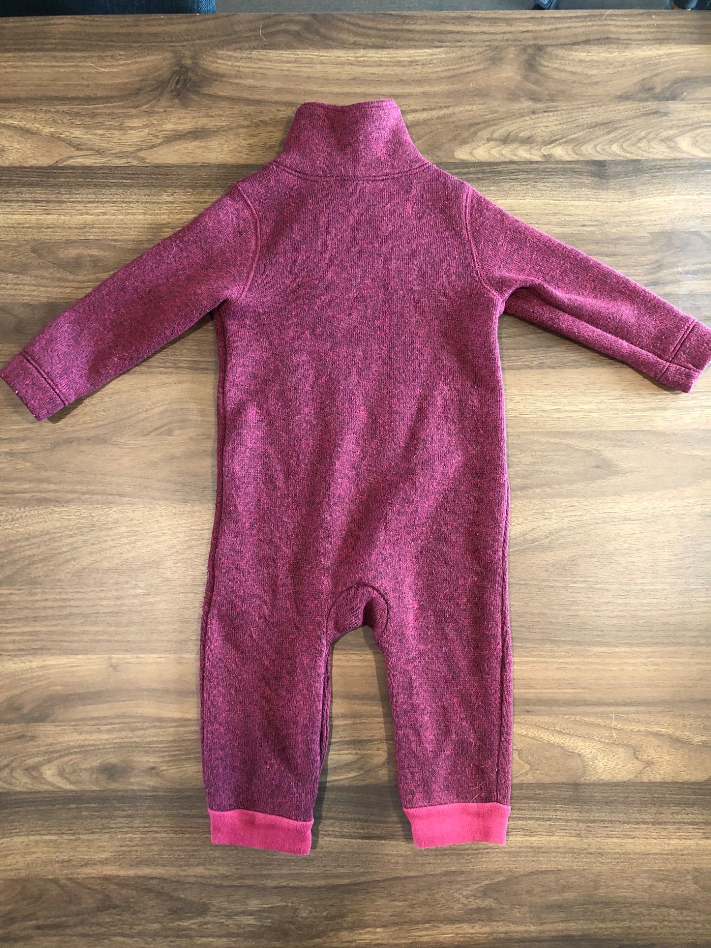 Toddler Fleece Bunting Suit, Burgundy, 18-24M, Kids 24 Month (18-24M)