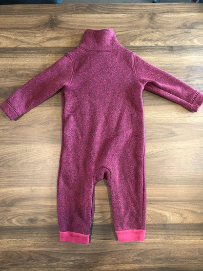 Toddler Fleece Bunting Suit, Burgundy, 18-24M, Kids 24 Month (18-24M)