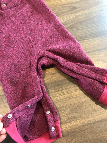 Toddler Fleece Bunting Suit, Burgundy, 18-24M, Kids 24 Month (18-24M)