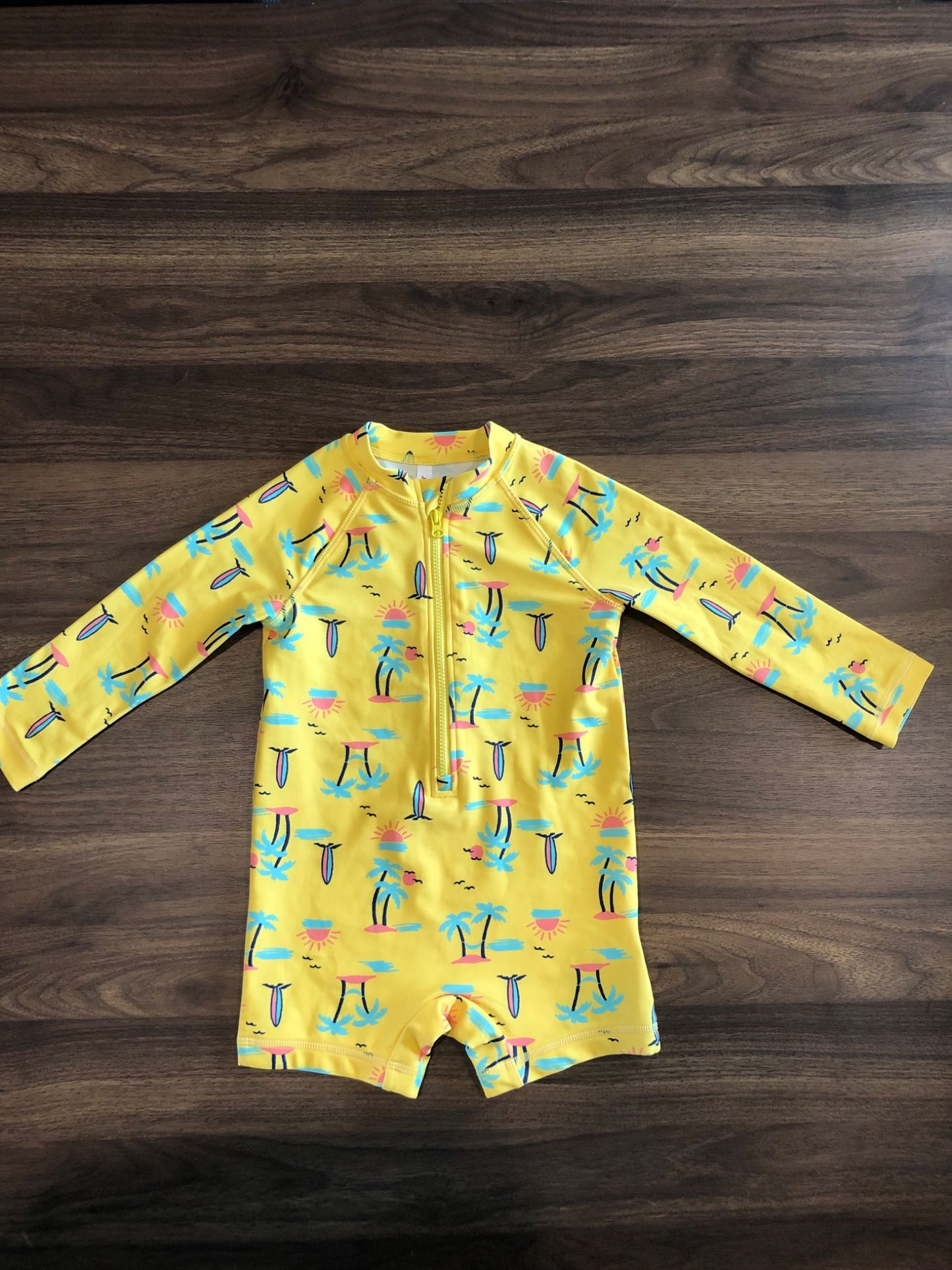 Toddler Long Sleeve Swim Suit, High Vis, 12-18M, Kids 18 Month (12-18M)
