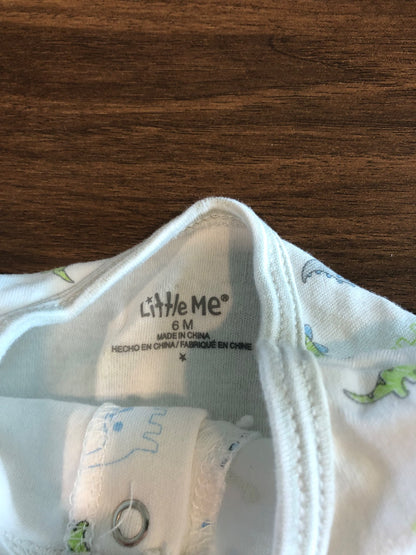 Baby Long Sleeve Sleeper Footie Onsie, Dino print, Snap up, 6M, Kids 6 Month (3-6M)