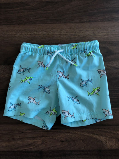Toddler Boy Swim Shorts, Shark print, 18-24M, Kids 24 Month (18-24M)