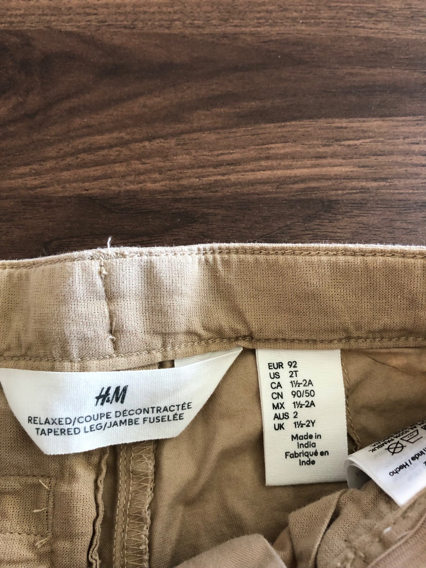 H&M Toddler Boy Khaki Pant, 2T, Kids 2T
