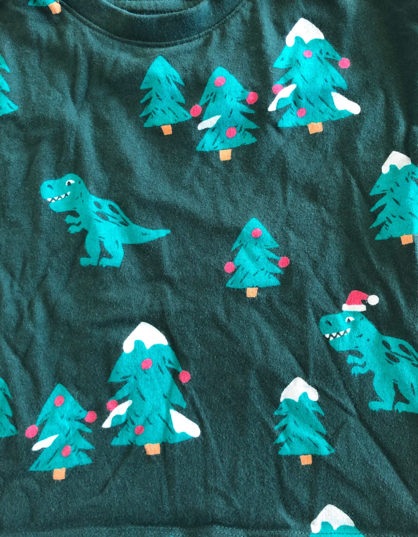 Toddler Boy Dino Christmas Long Sleeve Shirt, 2T, Kids 2T