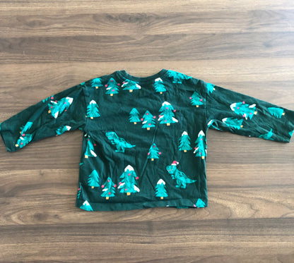 Toddler Boy Dino Christmas Long Sleeve Shirt, 2T, Kids 2T