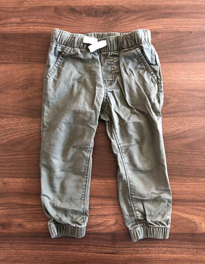 Toddler Boy Moss Green Pants, Jogger style, 2T, Kids 2T