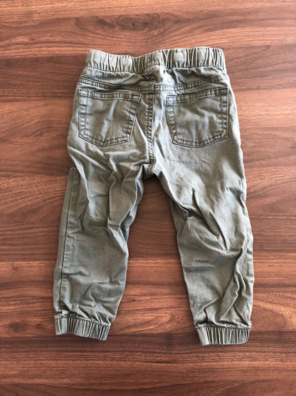 Toddler Boy Moss Green Pants, Jogger style, 2T, Kids 2T