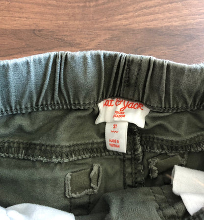 Toddler Boy Moss Green Pants, Jogger style, 2T, Kids 2T