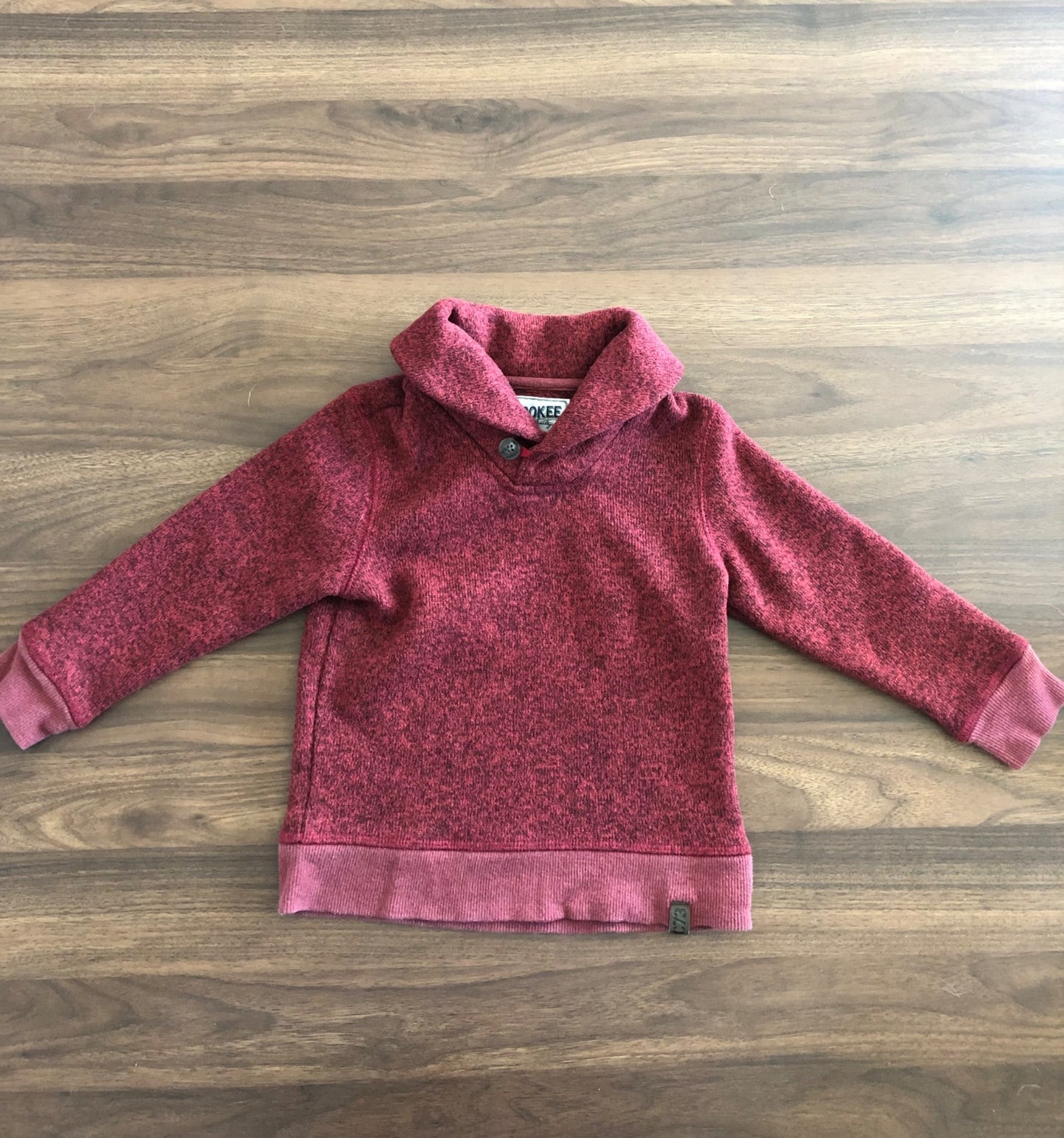 Toddler Burgundy Fleece Pullover Sweater, 3T, Kids 3T